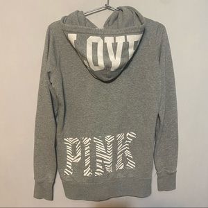Victoria’s Secret PINK zip up hoodie, heather grey